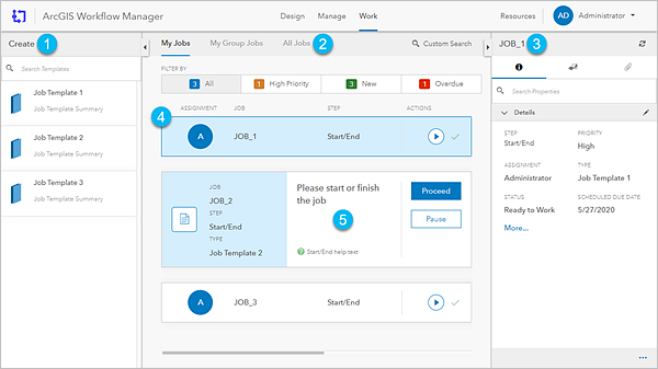 Work page overview Work page overview